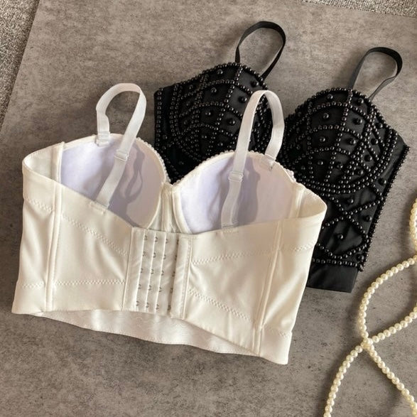 Pearl Embellished Corset Top